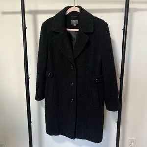 Black Boucle Peacoat